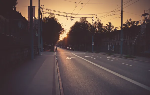 Road, photo, street, the evening