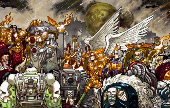 Picture space Marines, Warhammer 40k, orders, heresy, the Emperor, Astartes, Adeptus, primary