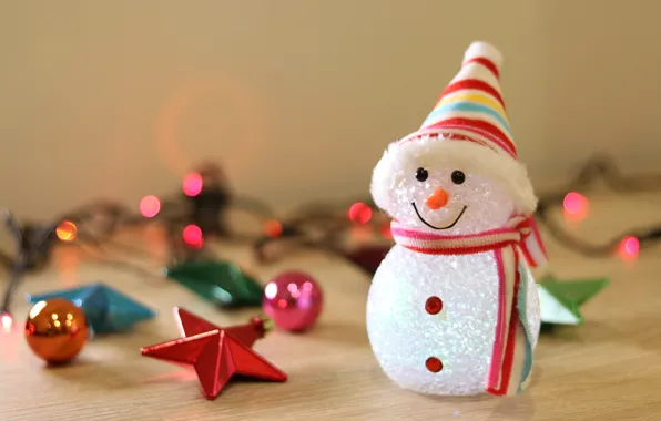 Picture winter, stars, balls, background, holiday, toy, new year, Christmas