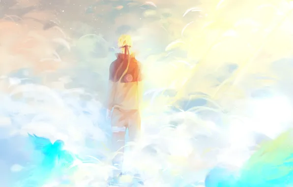 The sky, clouds, naruto, art, Uzumaki naruto