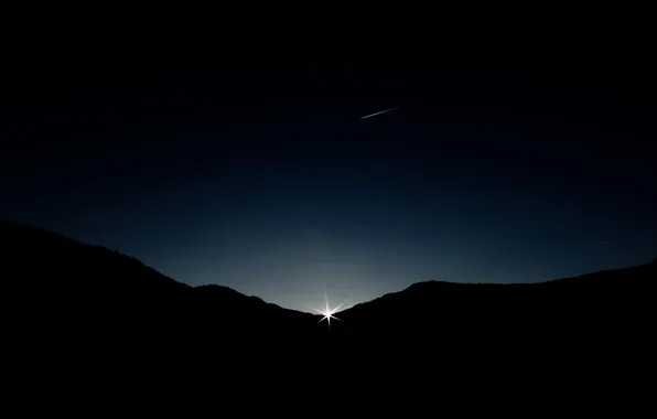Picture the sun, rays, light, landscape, mountains, dawn, view, beauty