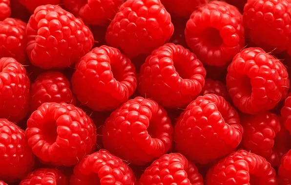 Berries, raspberry, harvest, red, a lot, juicy, AI art, neural network