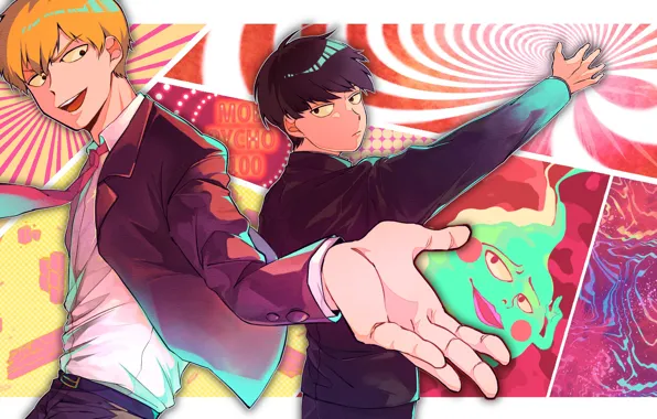 Guys, Mob Psycho 100, Kageyama Shigeo, Mob psycho 100, Arataka Reigate, Yacki