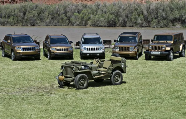Picture Jeep, and, Compass, 1941, Wrangler, Jeep, Grand Cherokee, Cherokee