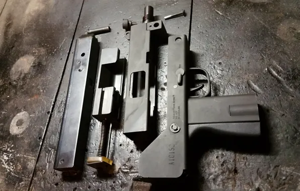 Details, compact, the gun, disassembled, MAC-10, Ingram
