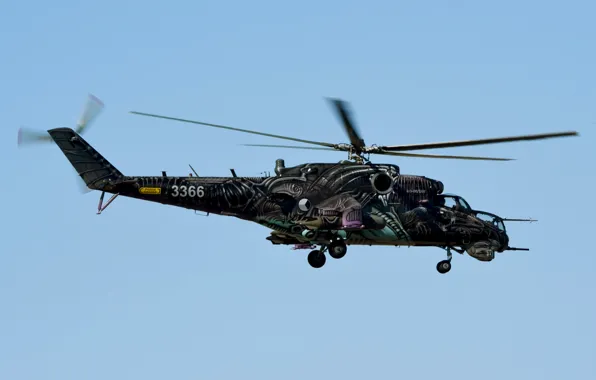 Picture flight, helicopter, Mi-35