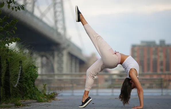 Wallpaper girl, pose, background, legs, gymnast