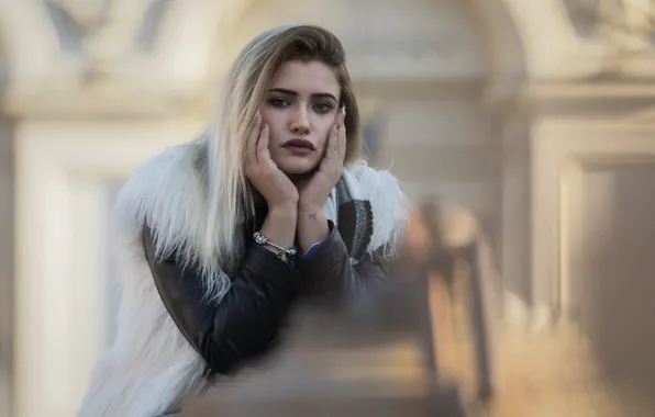 Picture look, face, background, model, Ilaria