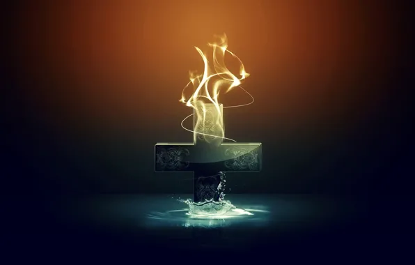 Picture Water, Fire, Cross
