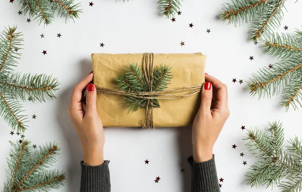 Decoration, gift, tree, new year, Christmas, Christmas, wood, New Year