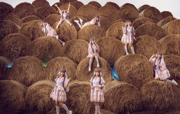 Picture girl, dress, hay, East, William Li's DAS photo-studio