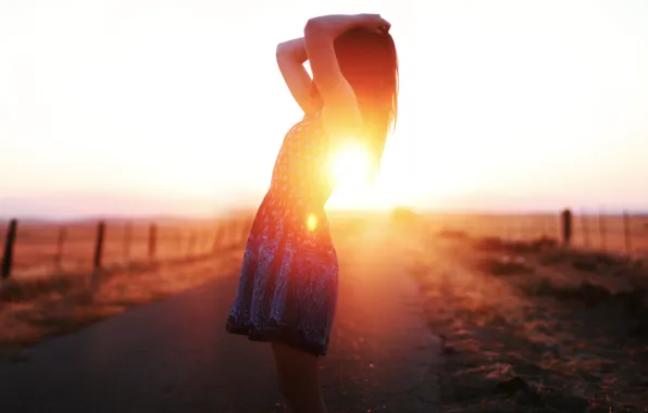 Summer, girl, the sun