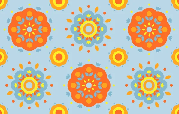 Picture flowers, pattern, paint, vector