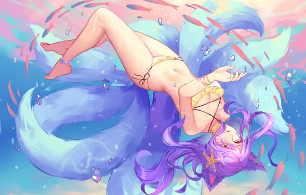 Picture swimsuit, girl, art, League of Legends