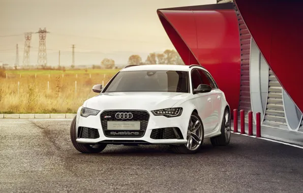 Picture Audi, white, front, RS6