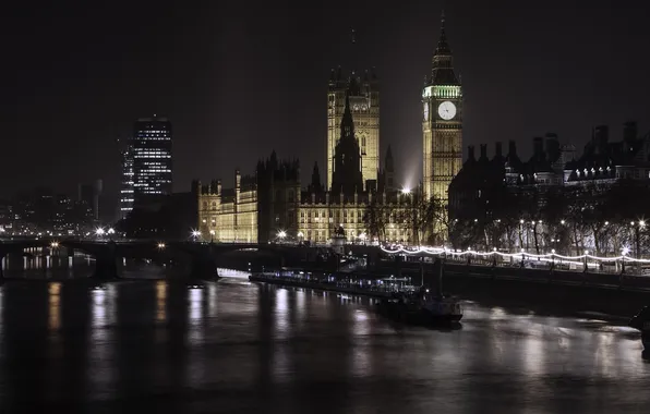Picture night, lights, London, Big Ben, photographer, Parliament, greatness, Paulo Ebling