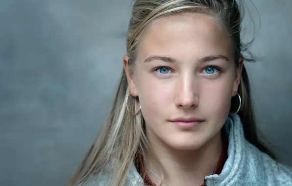 Picture eyes, look, girl, hair, blonde