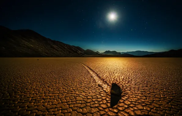 Picture night, desert, Nature, CA, USA, Death valley