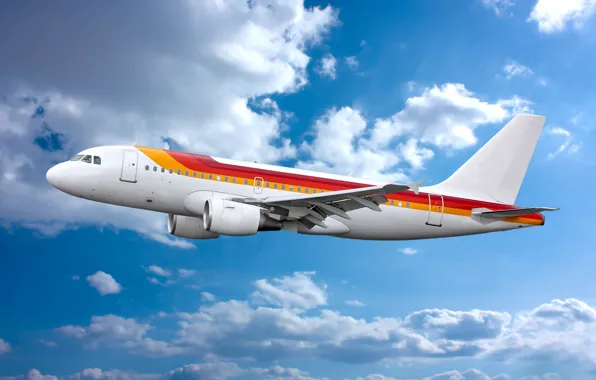 Picture flying, airplane, Airliner