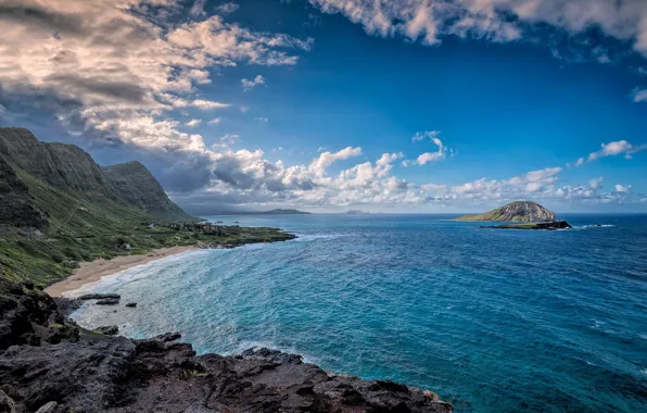Picture sea, landscape, coast