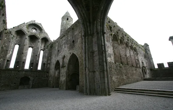 The sky, castle, Ireland, Ireland, castle, Rock of Cashel, medieval architecture, Cashel Rock