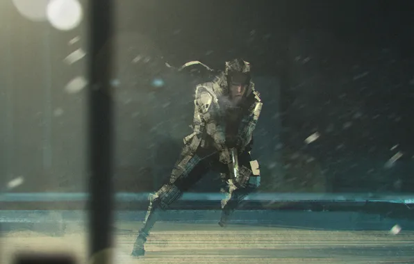 Picture snow, the wind, base, agent, metal gear solid, spy, solid snake, shadow moses