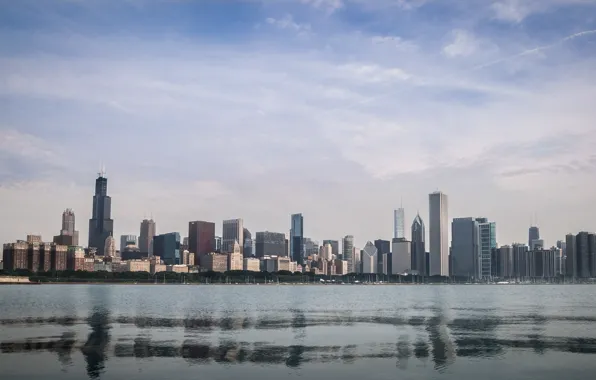 City, the city, summer, Chicago, Chicago, USA, sky, sea