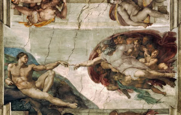 Picture Michelangelo, Michelangelo, The Creation Of Adam, Creation of Adam