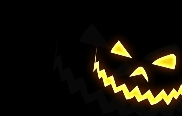 Smile, Halloween, pumpkin, Halloween, black background