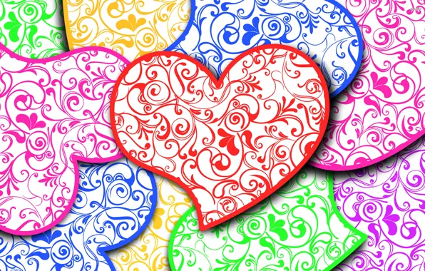 Holiday, pattern, heart, lovers, Valentin