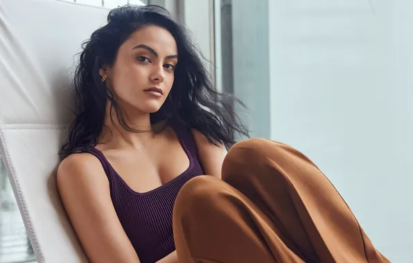 Picture look, girl, face, pose, photo, makeup, brunette, Camila Mendes