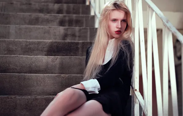 Makeup, legs, Daria, Dasha