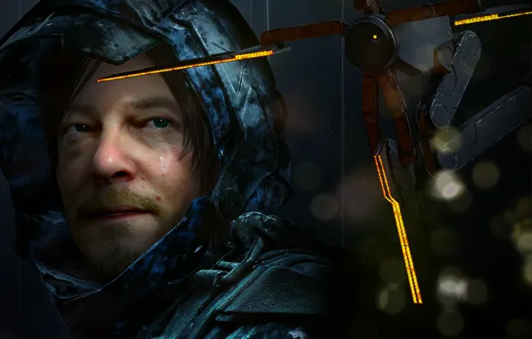 Mustache, hood, male, Death Stranding