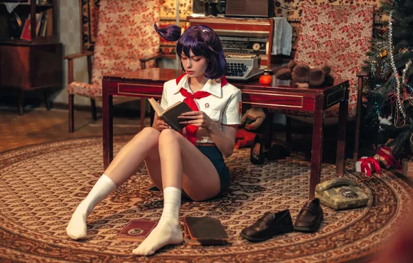Room, carpet, costume, book, image, cosplay, pioneer, Tenletters