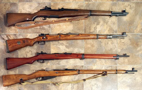Weapons, rifle, 1935, OBR, Mosin, the second world war, Arisaka Type 30, Mauser 98k