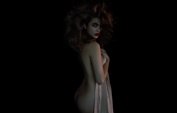 Look, model, naked, body, makeup, figure, hairstyle, brown hair