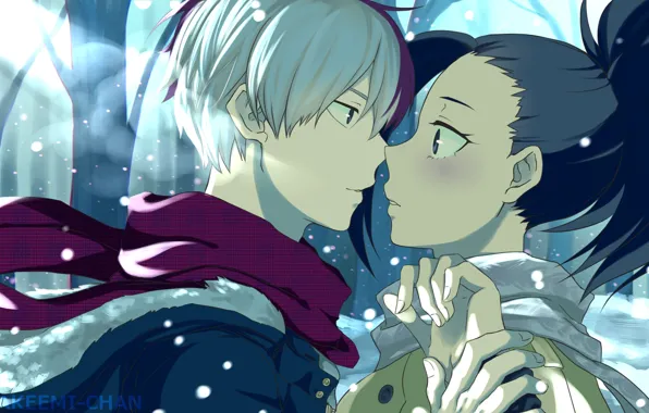 Girl, anime, art, guy, Boku no Hero Academy, My hero Academy