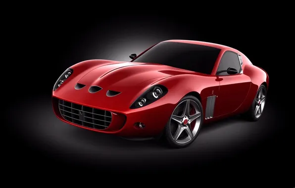 Picture Ferrari, black background, cars, auto