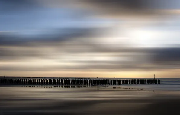 Sea, landscape, bridge