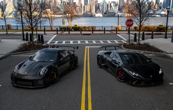 Picture Lamborghini, 911, Porsche, Black, 991, Turbo S, VAG, Performante