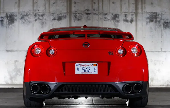 Picture Red, Machine, Ass, Nissan, Machine, Nissan, Red, GT-R