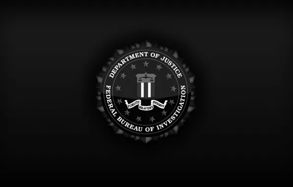 Black, logo, the FBI, FBI