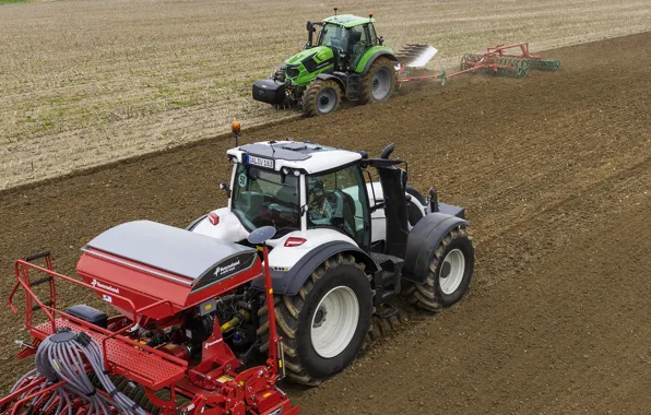 Field, work, tractors