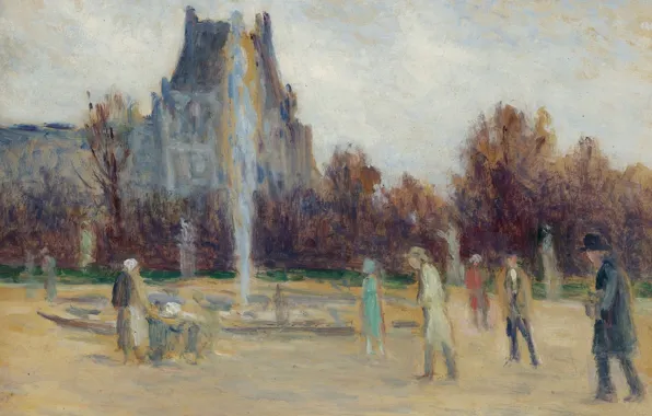 Picture picture, the urban landscape, Maximilien Luce, Maximilien Luce, At The Fountain