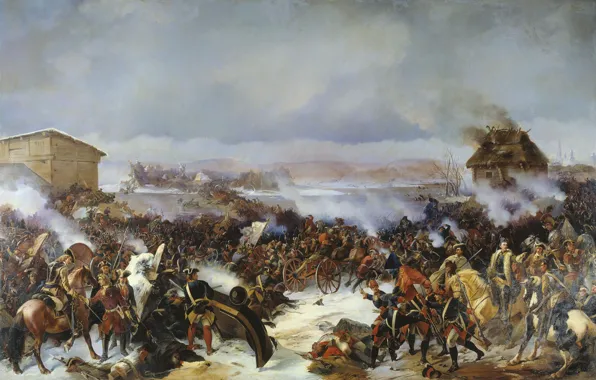 Picture oil, Canvas, The battle of Narva, The battle of Narva, Alexander KOTZEBUE, The great Northern …