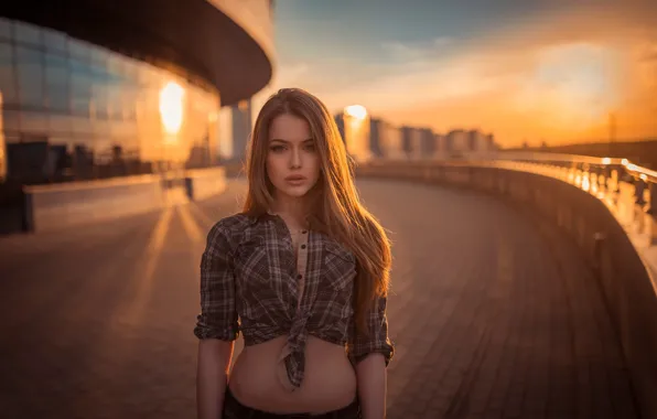 Picture look, sunset, the city, cell, shirt, Sunset from Minsk, Dmitrij Butvilovskij