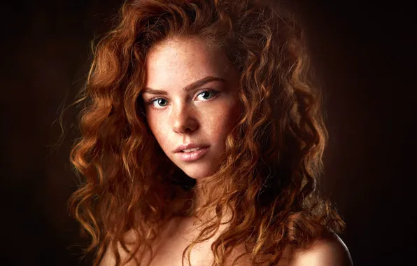 Portrait, freckles, the beauty, Alexander Vinogradov, Alexander Vinogradov, Erika Postnikov