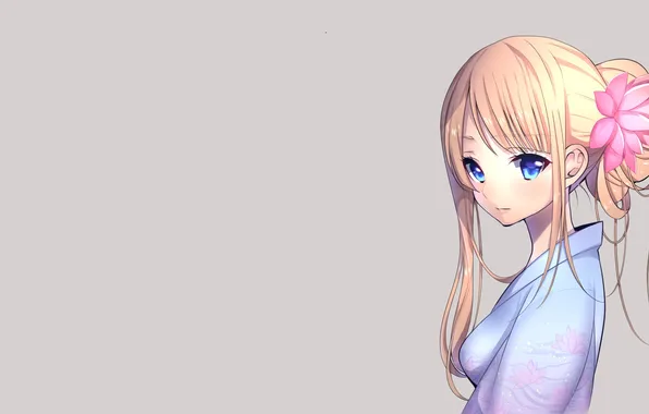 Anime, art, Lotus, girl