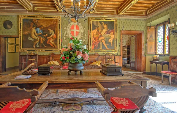 Design, style, interior, pictures, living room, Tuscany, splendor, Castello di Lusso