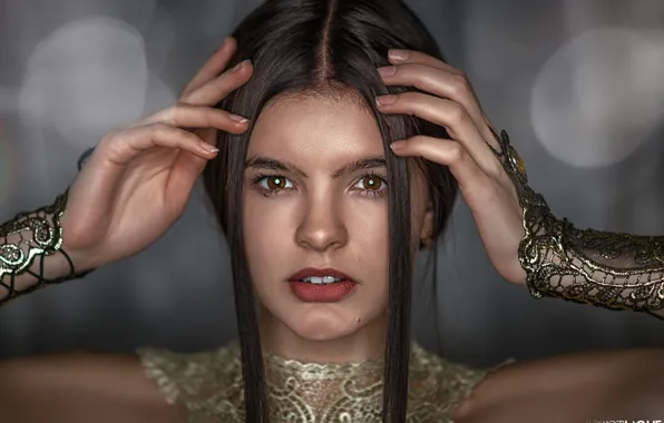 Look, face, hair, portrait, hands, Alexander Drobkov-Light, Julia Khudoleeva